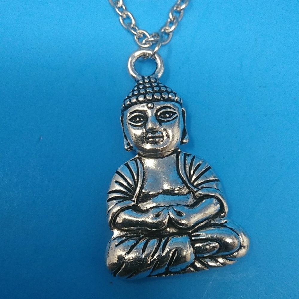 Silver plated antique Buddha